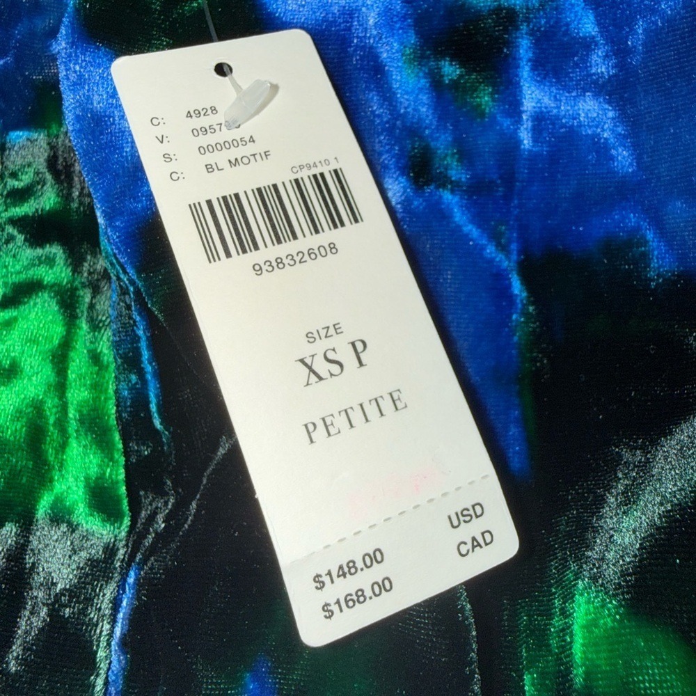 Anthropologie Somerset Velvet Mini Dress. XS Petite. It has pockets. NWT - Picture 6 of 7